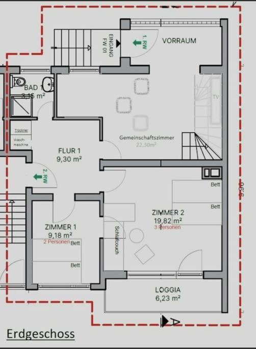 Duplex Ullstein- 4 Bedrooms, 2 Bathrooms, Living Room, 2 Parking Spaces, Boxspringbeds, Family & Business Apartment! Lejlighed Berlin