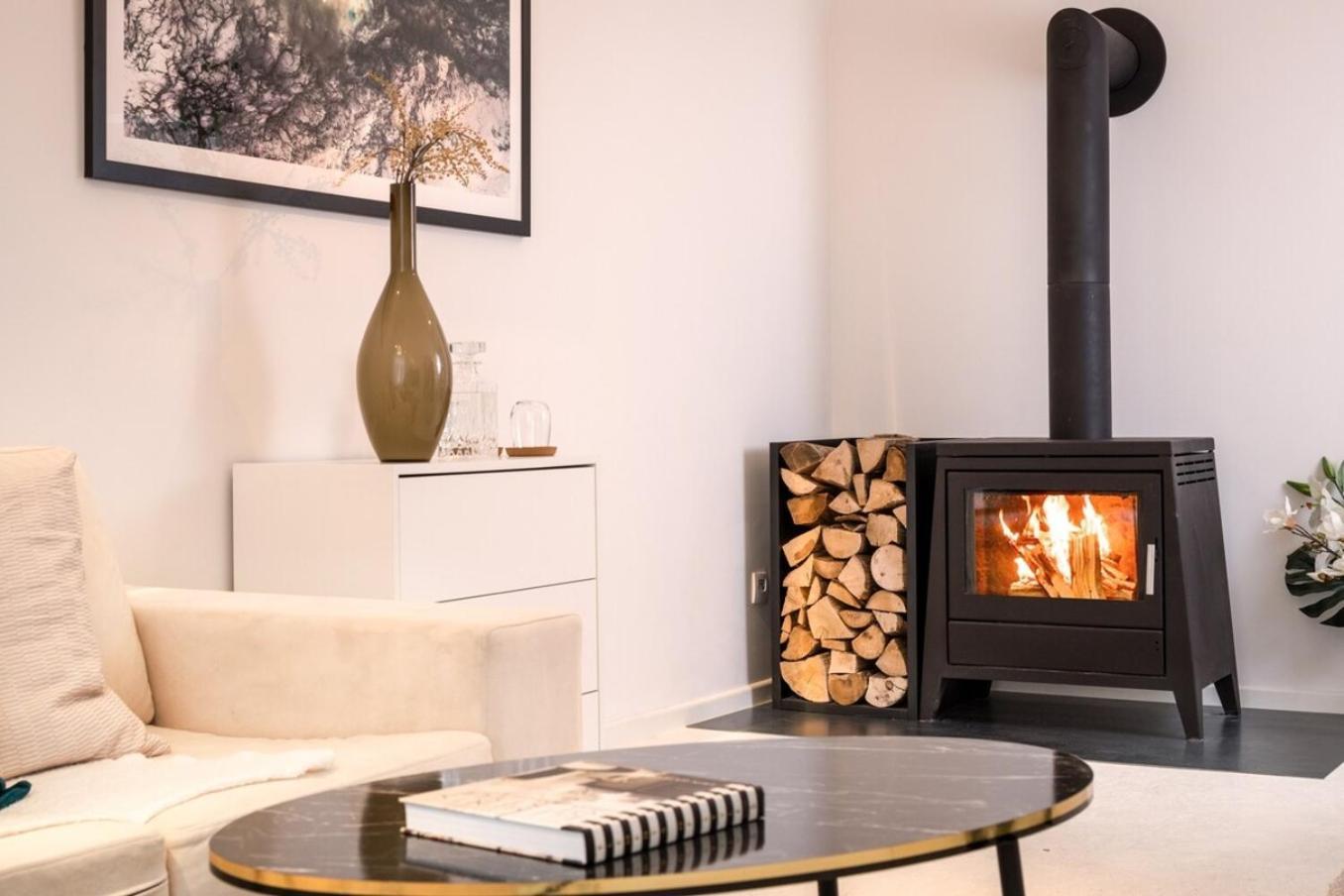With Fireplace Near Underground Apartment