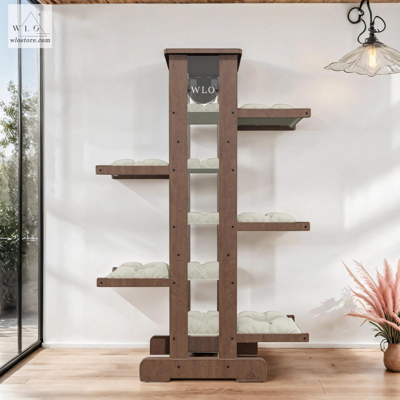 Walnut & Ivory Impera Cat Tree, Cat Tower, Cat Bed, Unique Cat Bed ...